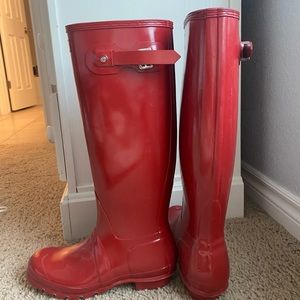 Red Hunter Rain Boots size 8